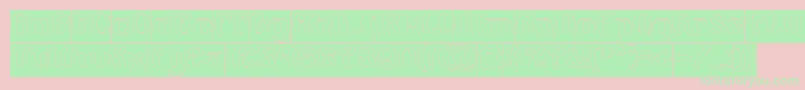 Painting the Light Hollow Inverse Font – Green Fonts on Pink Background