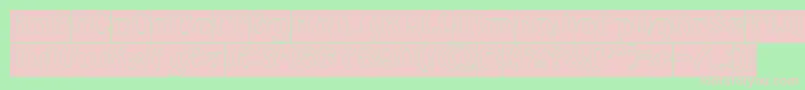 Painting the Light Hollow Inverse Font – Pink Fonts on Green Background