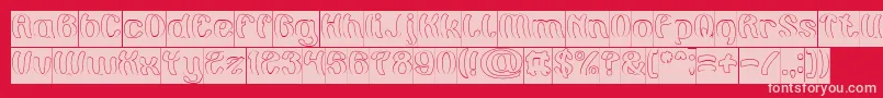 Painting the Light Hollow Inverse Font – Pink Fonts on Red Background