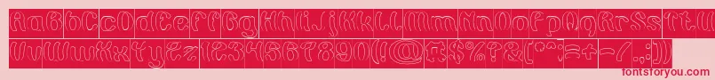 Painting the Light Hollow Inverse Font – Red Fonts on Pink Background