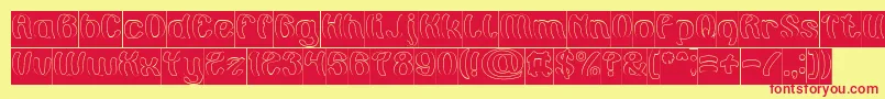 Painting the Light Hollow Inverse Font – Red Fonts on Yellow Background