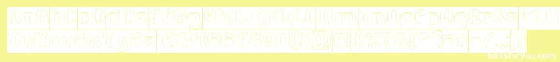 Painting the Light Hollow Inverse Font – White Fonts on Yellow Background