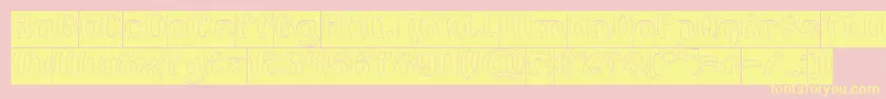 Painting the Light Hollow Inverse Font – Yellow Fonts on Pink Background