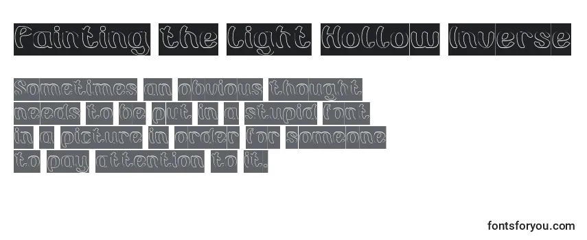 Painting the Light Hollow Inverse Font