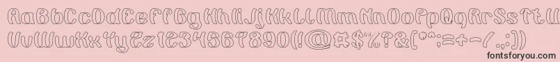 Painting the Light Hollow Font – Black Fonts on Pink Background