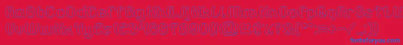 Painting the Light Hollow Font – Blue Fonts on Red Background