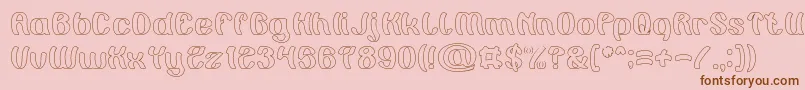 Painting the Light Hollow Font – Brown Fonts on Pink Background