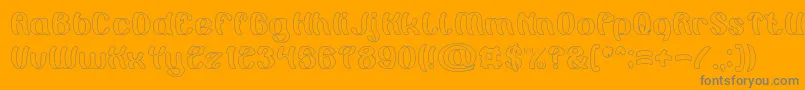 Painting the Light Hollow Font – Gray Fonts on Orange Background