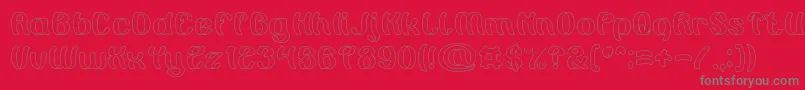 Painting the Light Hollow Font – Gray Fonts on Red Background