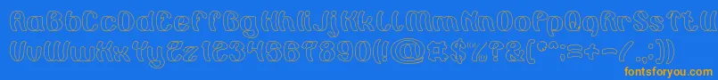 Painting the Light Hollow Font – Orange Fonts on Blue Background