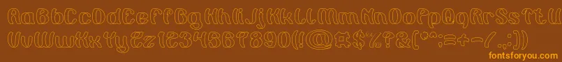 Painting the Light Hollow Font – Orange Fonts on Brown Background