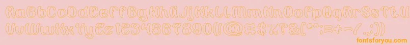 Painting the Light Hollow Font – Orange Fonts on Pink Background