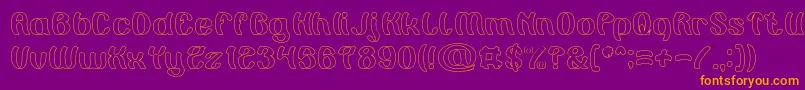 Painting the Light Hollow Font – Orange Fonts on Purple Background