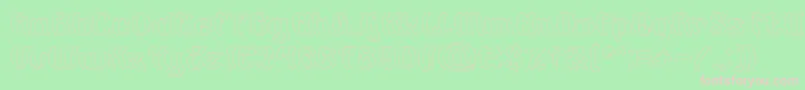 Painting the Light Hollow Font – Pink Fonts on Green Background