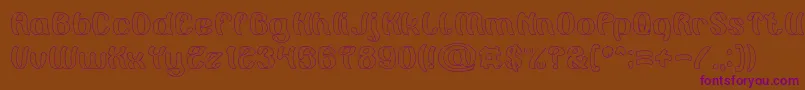 Painting the Light Hollow Font – Purple Fonts on Brown Background