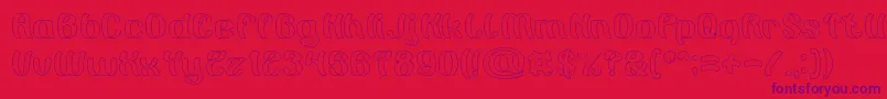 Painting the Light Hollow-Schriftart – Violette Schriften auf rotem Hintergrund