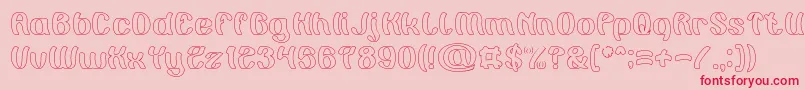 Painting the Light Hollow Font – Red Fonts on Pink Background