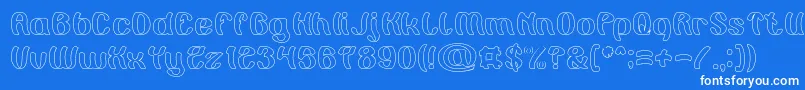 Painting the Light Hollow Font – White Fonts on Blue Background
