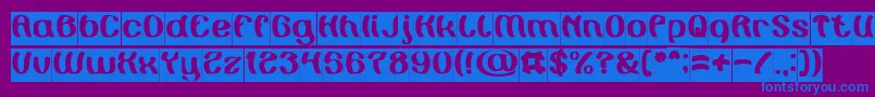 Painting the Light Inverse Font – Blue Fonts on Purple Background