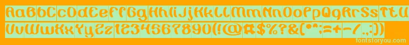 Painting the Light Inverse Font – Green Fonts on Orange Background