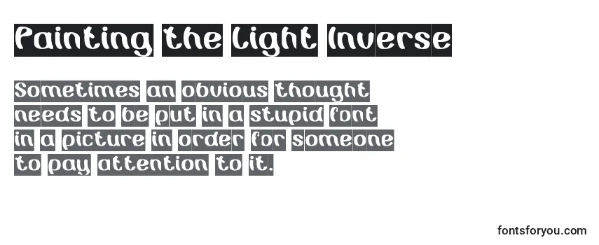 Review of the Painting the Light Inverse Font