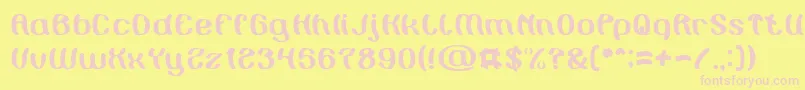 Painting the Light Light Font – Pink Fonts on Yellow Background