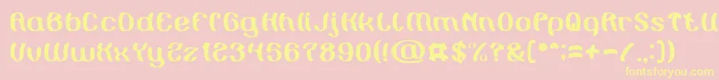 Painting the Light Light Font – Yellow Fonts on Pink Background