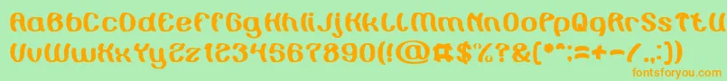 Painting the Light Font – Orange Fonts on Green Background