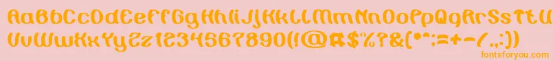 Painting the Light Font – Orange Fonts on Pink Background