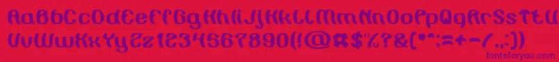 Painting the Light Font – Purple Fonts on Red Background