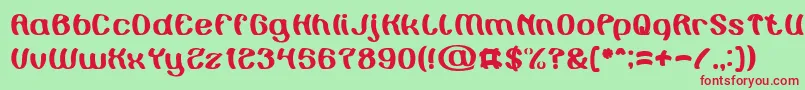 Painting the Light Font – Red Fonts on Green Background