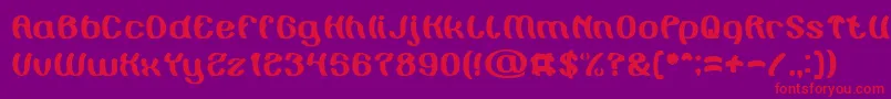 Painting the Light Font – Red Fonts on Purple Background