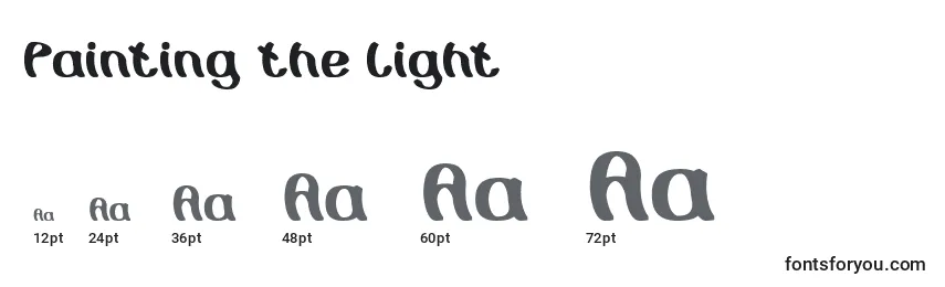 Размеры шрифта Painting the Light