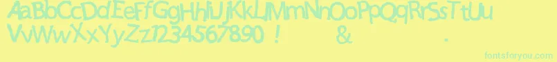 Шрифт PakPandir – зелёные шрифты на жёлтом фоне