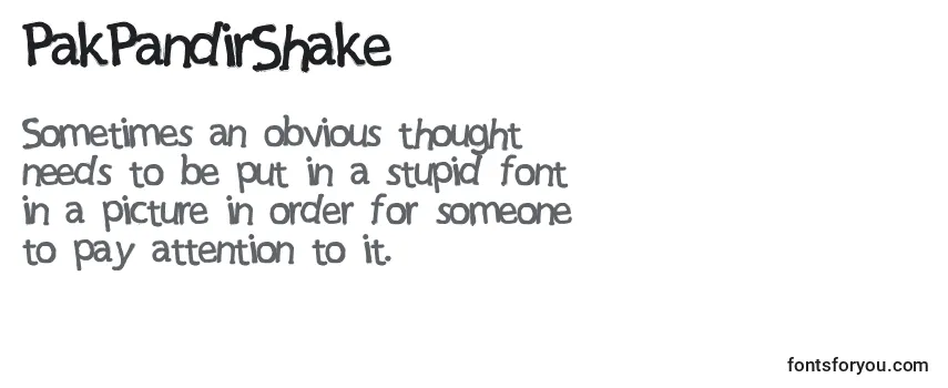 Review of the PakPandirShake Font