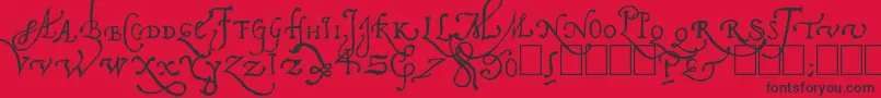 Pal Antic Font – Black Fonts on Red Background