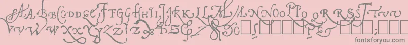Pal Antic-Schriftart – Graue Schriften auf rosa Hintergrund