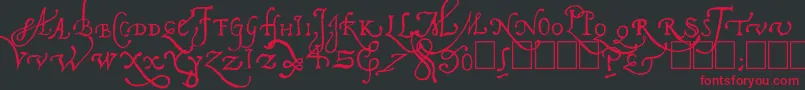 Pal Antic Font – Red Fonts on Black Background