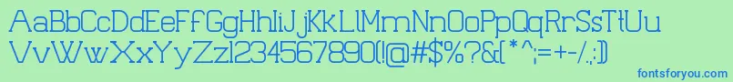 フォントPalacio Book – 青い文字は緑の背景です。