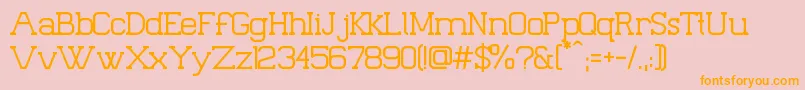 Palacio Font – Orange Fonts on Pink Background