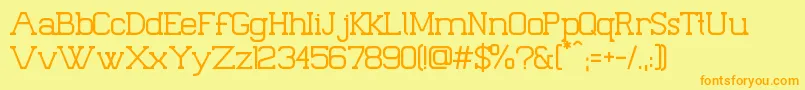 Palacio Font – Orange Fonts on Yellow Background