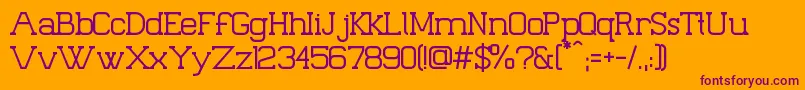 Palacio Font – Purple Fonts on Orange Background