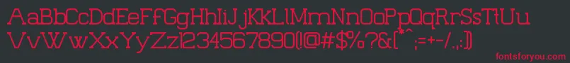 Palacio Font – Red Fonts on Black Background