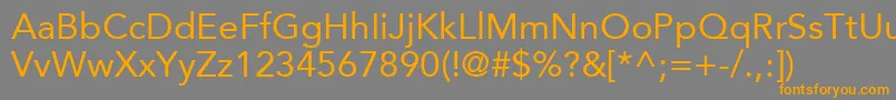 Saiba mais sobre a fonte AvenirLt55Roman Fonte AvenirLt55Roman – fontes laranjas em um fundo cinza