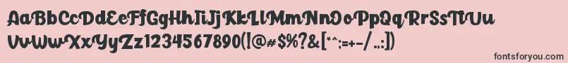 Paladise-Schriftart – Schwarze Schriften auf rosa Hintergrund