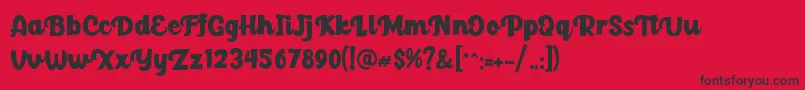 Paladise Font – Black Fonts on Red Background