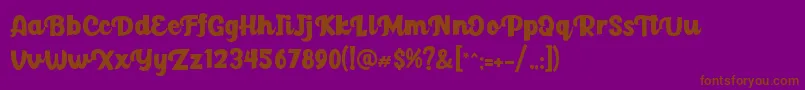 Paladise-fontti – ruskeat fontit violetilla taustalla