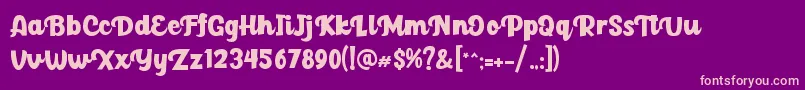 Paladise Font – Pink Fonts on Purple Background
