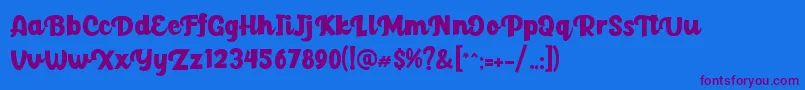 Paladise Font – Purple Fonts on Blue Background