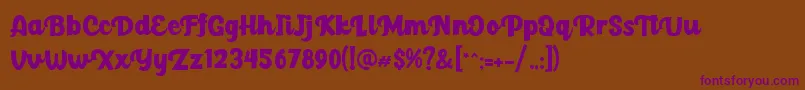 Paladise Font – Purple Fonts on Brown Background